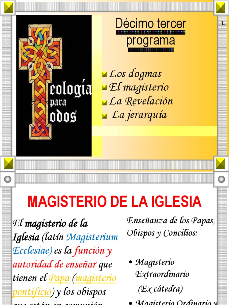 Magisterio de La Iglesia | PDF | Papa | Dogma