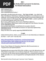 RSS - Was Set Up To Promote Secularism