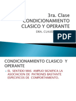 3ra Clase Condicionamiento Clasico y Operante