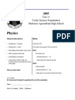 Hurlstone 2005 Physics Prelim Yearly & Solutions.pdf