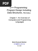 C++ Programming: Program Design Including Data Structures,: Chapter 1: An Overview of Computers and Programming Languages