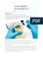 Testul de Urina Culoare, PH,Prezenta Nitritilor Si a Proteinelor