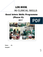 Log Book Updating Clinical Skills: Good Intern Skills Programme (Phase II) - 2015