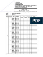 Daftar Hadir Dan Time Schedule