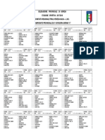 Calendario Campionato Seconda Categoria Gir C