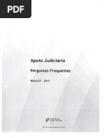 FAQ'S APOIO JUDICIÁRIO 2017