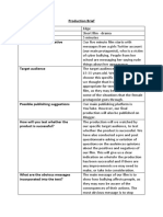 Production Brief Production Name Format Length Brief Overview of Narrative