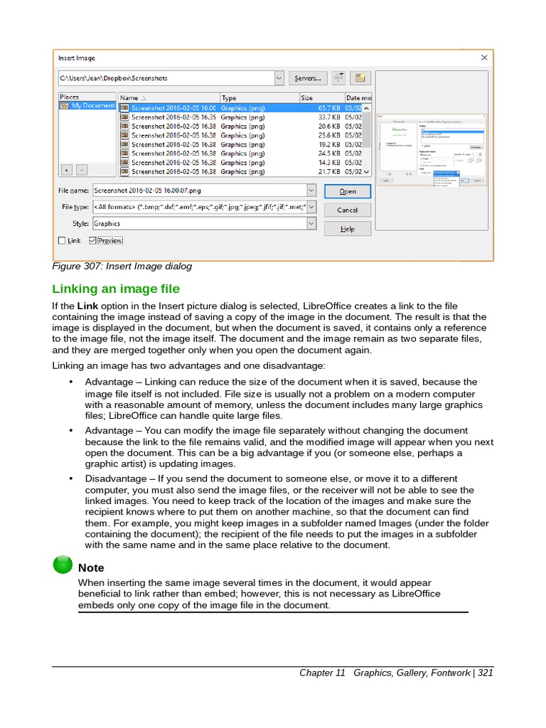 LibreOffice Guide 17 Hyperlink Icon