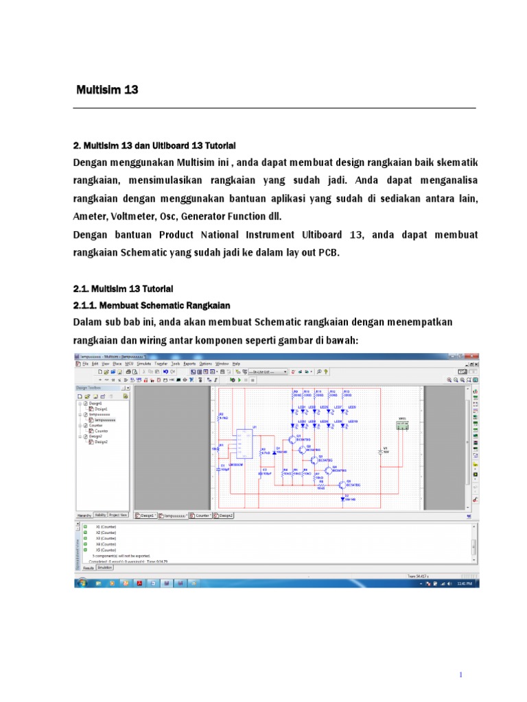 Tutorial Multisim 13 dan Ultiboard 13 | PDF | Seni | Komputer