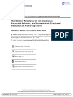 The Relative Resistance of the Situational Patterned Behavior