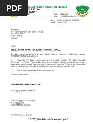 Surat Terima Kasih Pdf