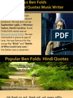 Ben Folds Author Quotes, Inspirational Quotes | Music Arranger | Bandleader | Quoteperson