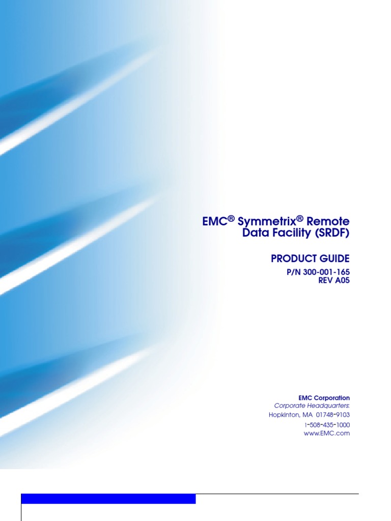 Symmetrix SRDF Product Guide | PDF | Replication (Computing) | Command ...