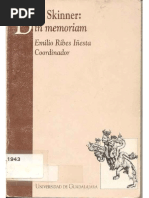 INESTA. B.F. Skinner - In Memoriam - Emilio Ribes Iñesta, 1994