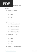 English Grammar - Relative Pronouns - Test 01