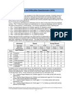 Strengths and Difficulties Questionnaire (SDQ) : Informant Parent Young Person