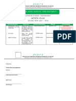 Senior High School Department: Action Plan