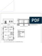 Flat Roof Building With Load Bearing Wall: Kitchen 4m 4m Bedroom 2 4m 4m