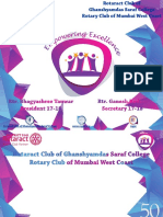 Rotaract Club of Ghanshyamdas Saraf College Rotary Club of Mumbai West Coast