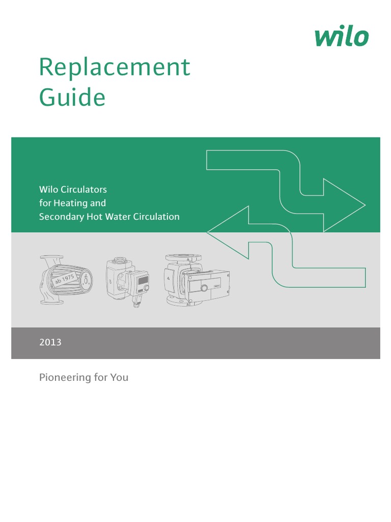 Replacement Guide: Wilo Circulators For Heating and Secondary Hot Water ...