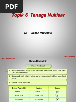 6 1 Bahan Radioaktif Pdf