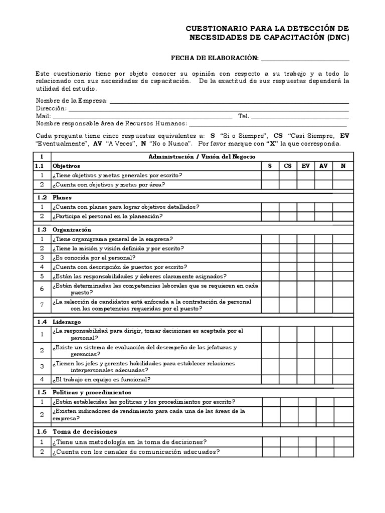 Deteccion de Necesidades de Capacitacion | Calidad (comercial) | Toma