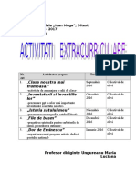 Activitati Extracurriculare Cls 8