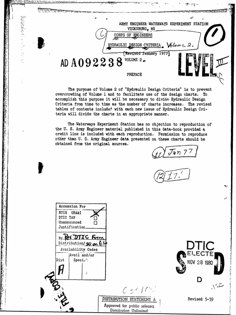 Hydraulic Design Criteria PDF Spillway Hydraulic Engineering