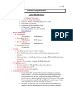 Material Safety Data Sheet Linear Alkyl Benzene: 1. Chemical Product and Company Information