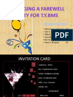 Managing A Farewell Party For T.Y.Bms: Presented By