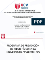 Programa de Prevención de Riego Físico en La Universidad Cesar Vallejo