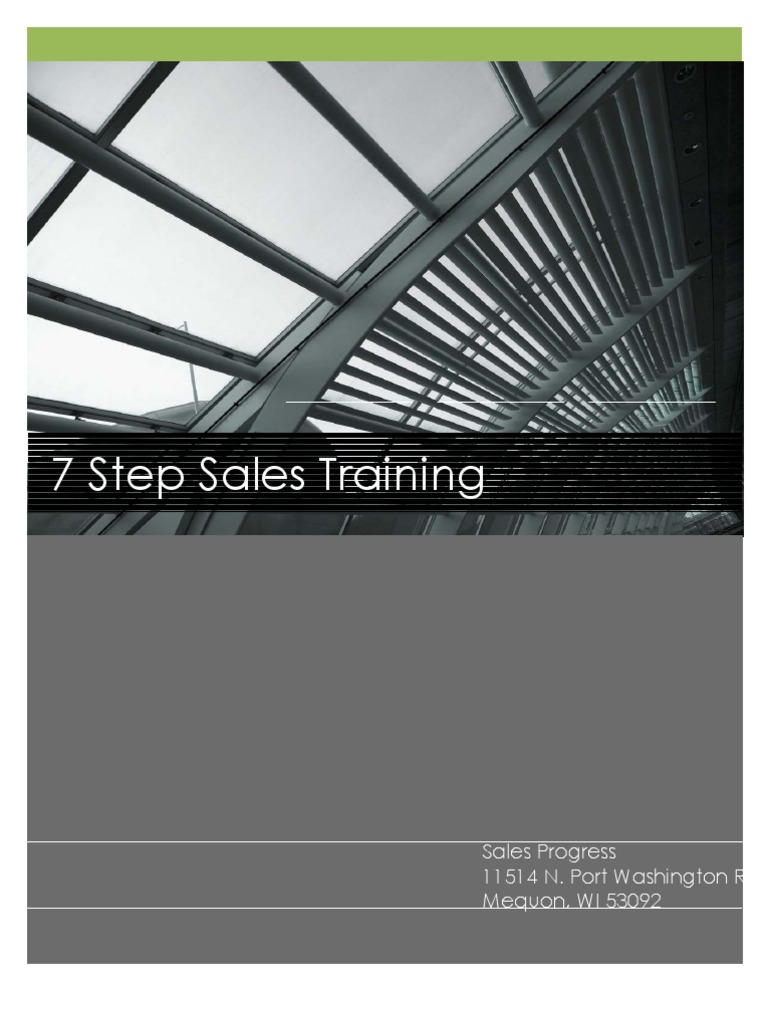 7 Step Sales Training Strategy | PDF | Sales | Reinforcement