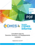 Consultoría para Los Derechos Humanos y El Desplazamiento CODHES Septiembre de 2017