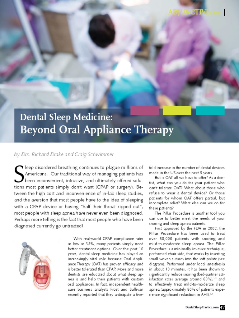 Dental Sleep Practice Article PDF Snoring Sleep Apnea