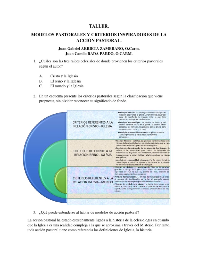 Modelos y Criterios de Acción Pastoral | PDF | Sacramentos | Iglesia ...