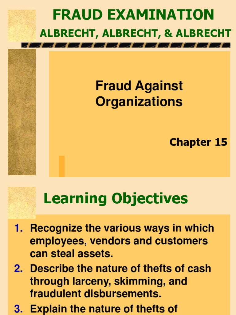 Albrecht, Albrecht, & Albrecht: Fraud Against Organizations | PDF ...