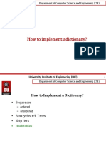 How To Implement Adictionary?: University Institute of Engineering (UIE)