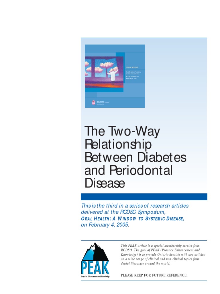 PEAK Two Way Relationship Between Diabetes and Periodontal Disease PDF ...
