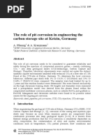 The Role of Pit Corrosion in Engineering The Carbon Storage Site at Ketzin, Germany