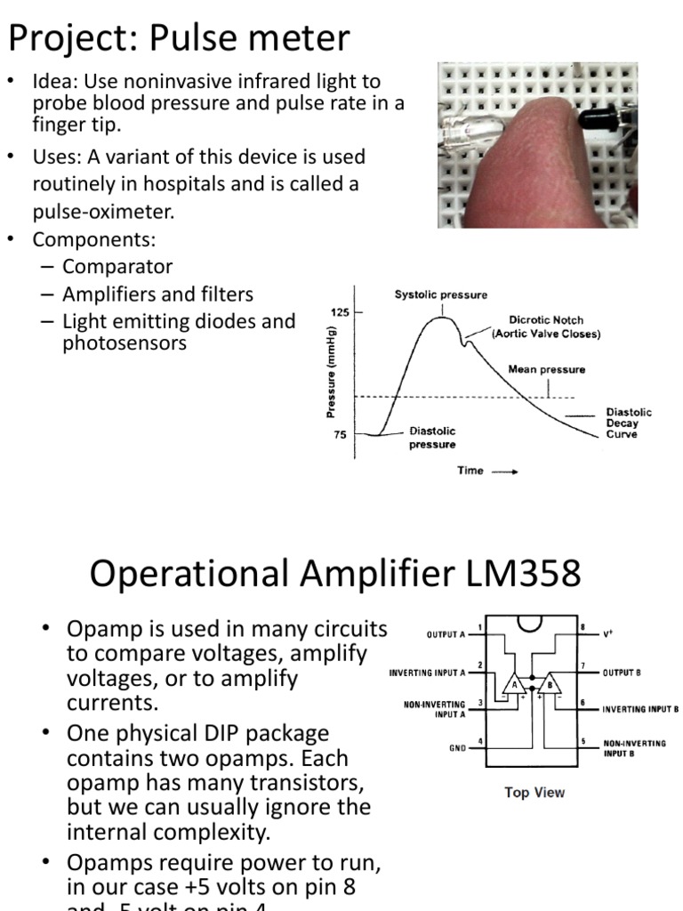 Pulse Meter Design with LM358 | PDF | Amplifier | Operational Amplifier