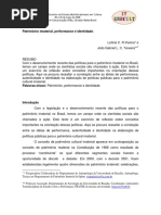Patrimônio imaterial, performance e identidade 