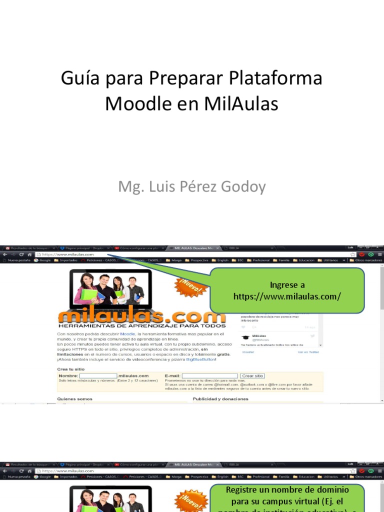 Crear Plataforma Moodle en MilAulas | PDF | Moodle | Contraseña