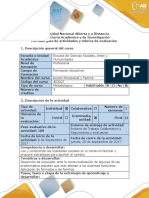 Guía de Actividades y Rubrica de Evaluación