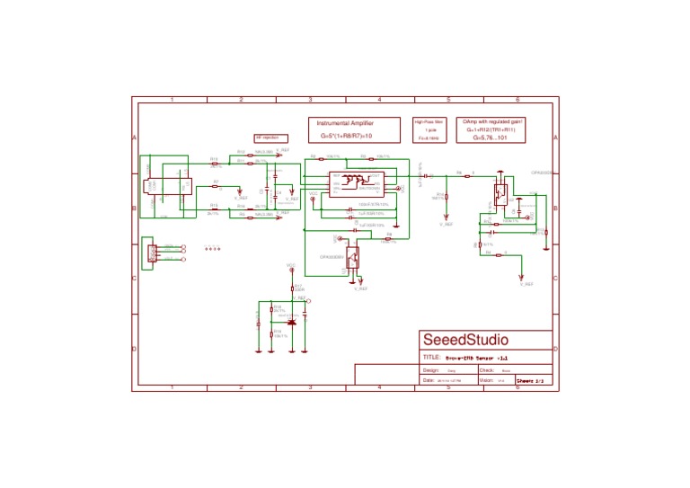 Grove EMG Sensor Schematic Design | PDF