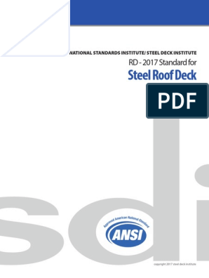 Ansi Sdi RD 2017 Standard, PDF, Welding