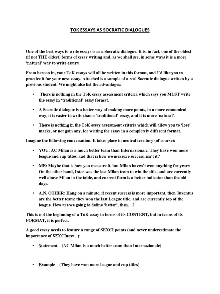 Dialogue Examples In Essay