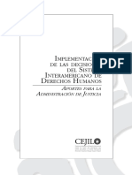 Implementación de Las Decisiones Del Sistema Interamericano de Derechos Humanos - Cejil