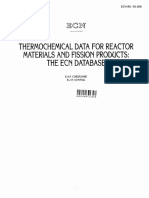Thermochemical Data For Reactor Materials and Fission Products: The Ecn Database