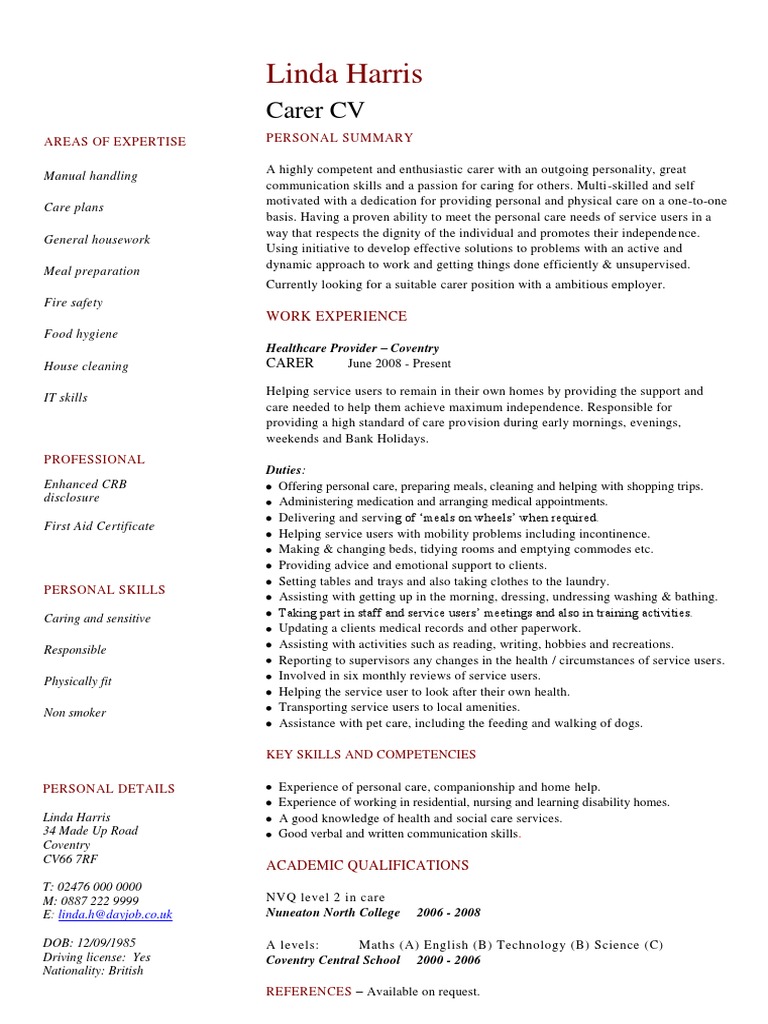 foster-carer-profile-template