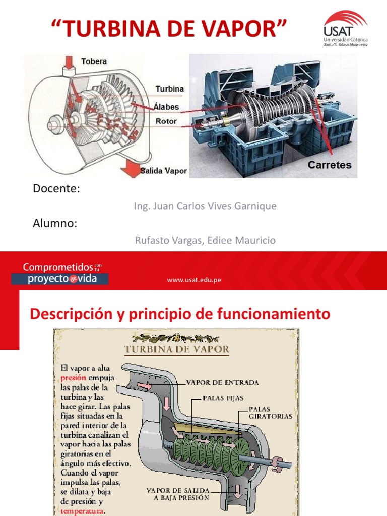 Funcionamiento y partes de turbinas de vapor | PDF | Turbina ...